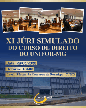 ALUNOS DO CURSO DE DIREITO IRÃO PARTICIPAR DE JÚRI SIMULADO