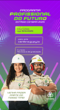 CENIBRA ABRE INSCRIÇÕES PARA PROGRAMA DE ESTÁGIOS – 2026
