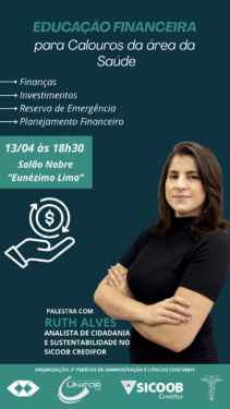EDUCAÇÃO FINANCEIRA PARA CALOUROS DA ÁREA DA SAÚDE É TEMA DE PALESTRA NO UNIFOR-MG