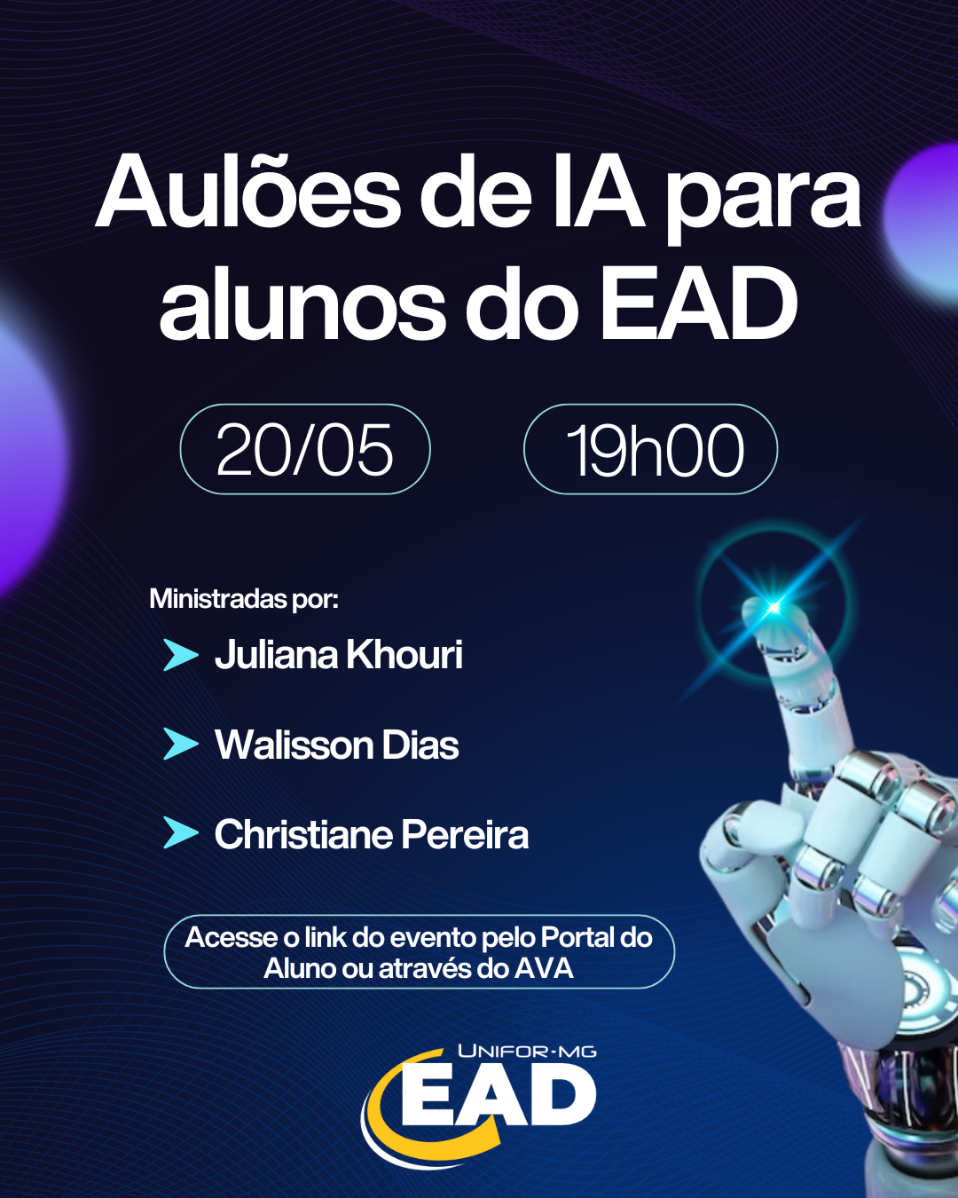 ALUNOS DOS CURSOS EAD DO UNIFOR-MG IRÃO RECEBER CAPACITAÇÃO SOBRE USO DE INTELIGÊNCIA ARTIFICIAL