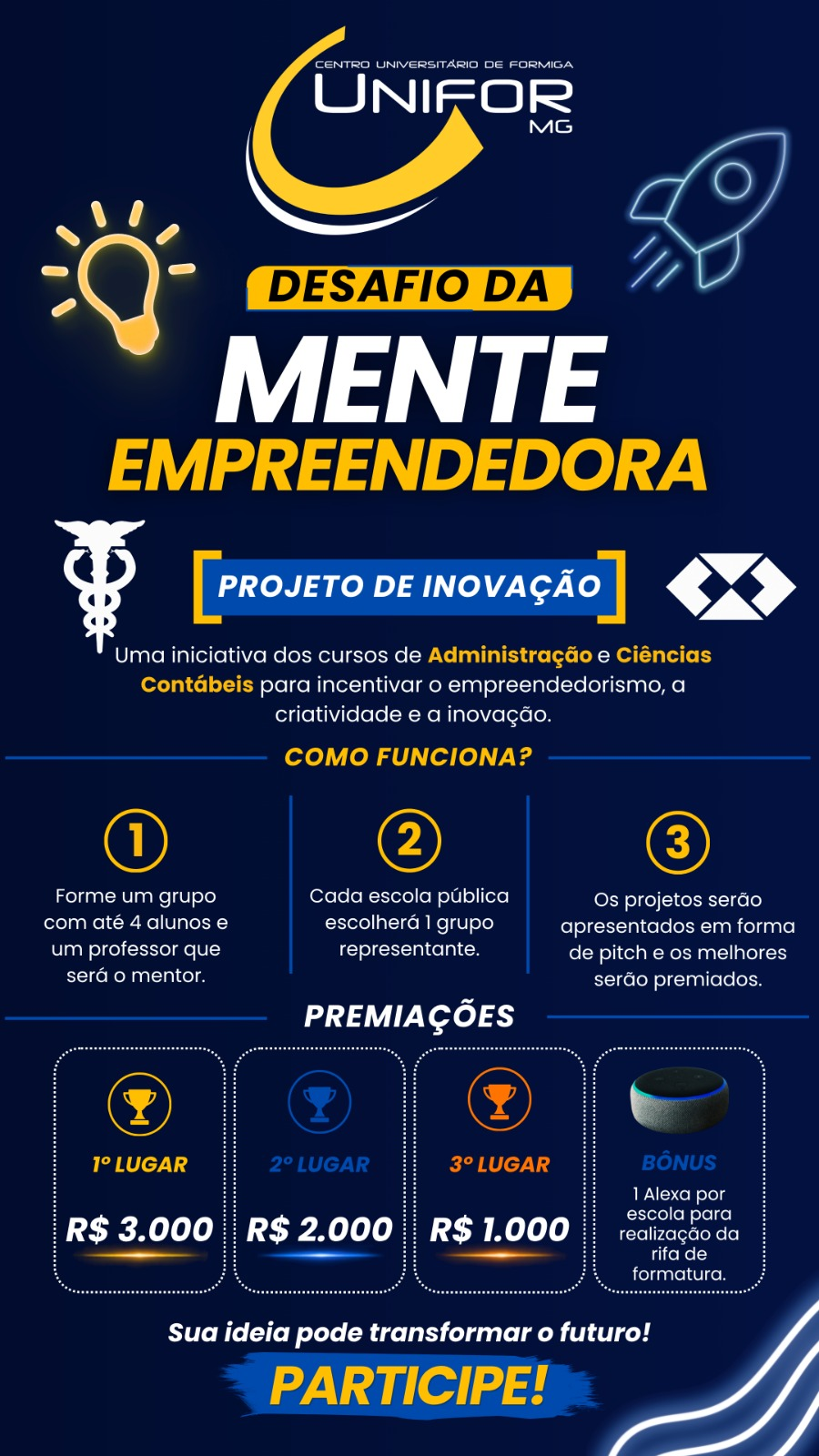 2ª EDIÇÃO DO DESAFIO DA MENTE EMPREENDEDORA MOVIMENTA ESCOLAS DE FORMIGA E REGIÃO
