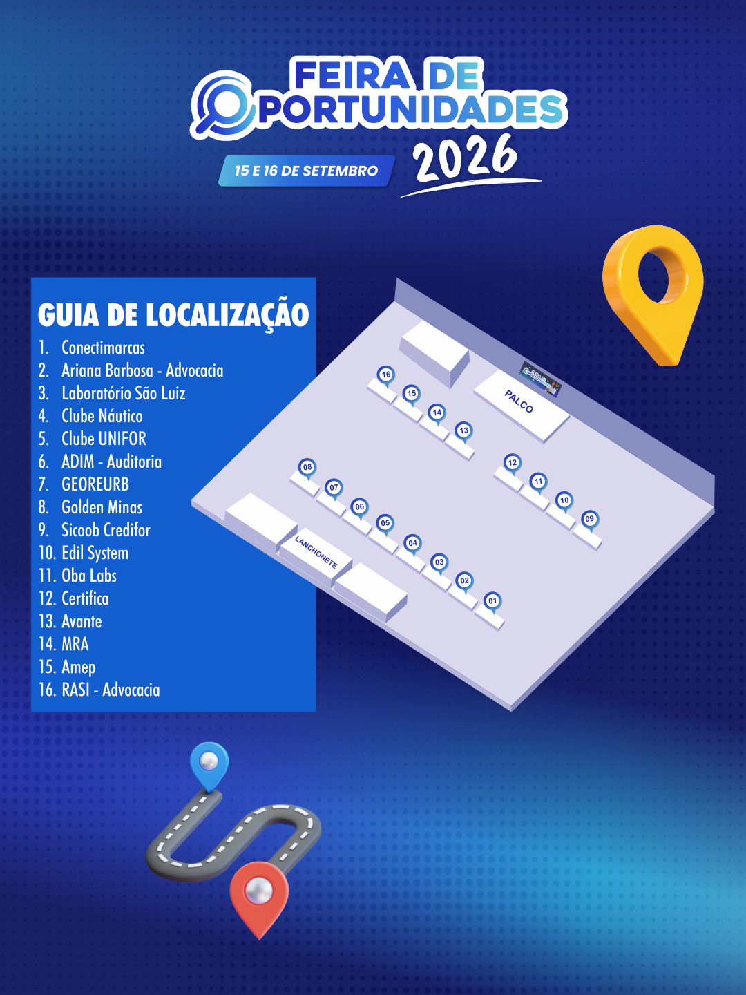 UNIFOR-MG DIVULGA GUIA DE LOCALIZAÇÃO PARA ACESSO AOS ESTANDES DA FEIRA DE OPORTUNIDADES 2026